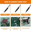 1PC Mini-Akku-Lötkolben-Kit Tragbarer USB-Lötkolben mit digital einstellbarer LCD-Temperatur-Lötpistolen-Kit
