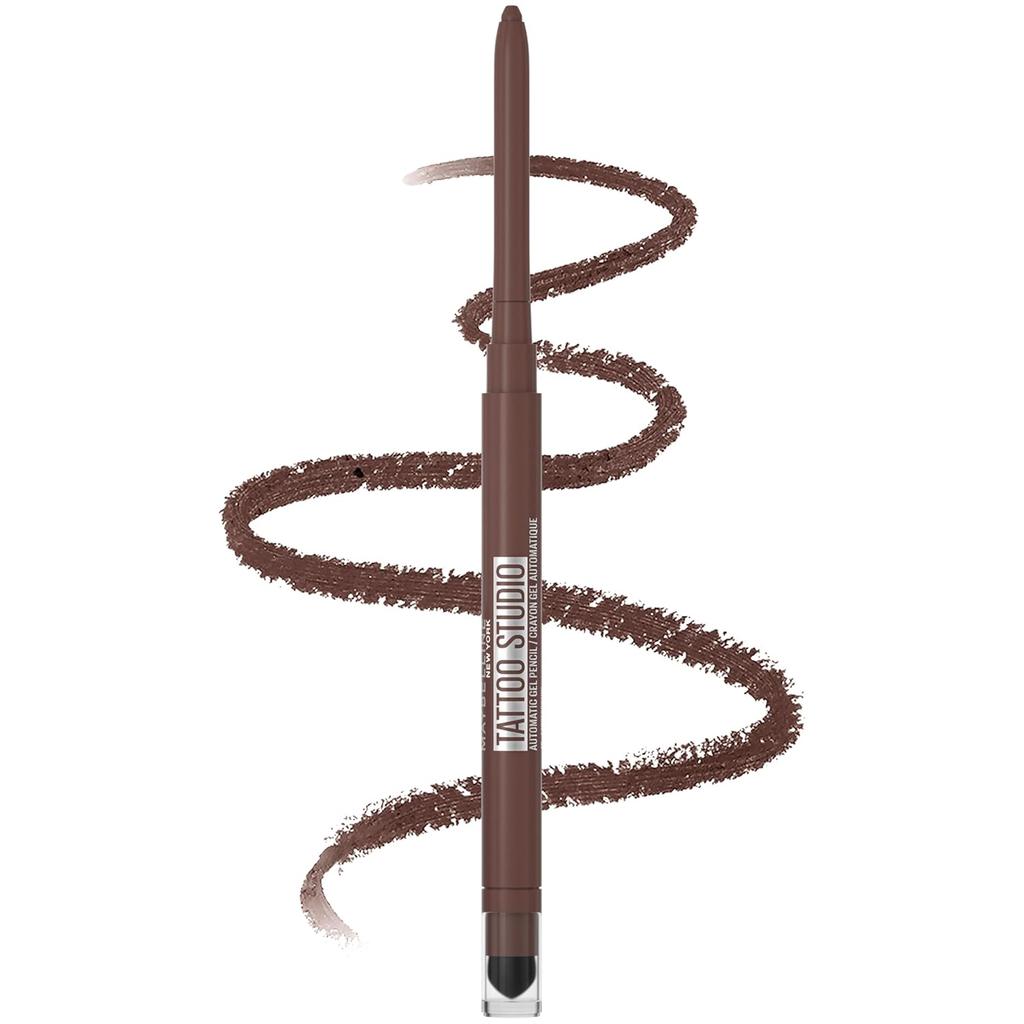 Maybelline Tattoo Studio Smokey Gel Pencil Eyeliner Smokey Brown 0.28g Pack of 1 Waterproof Smudge Proof Long Lasting Matte Eye Makeup