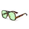 Retro Pilot Sunglasses: Unisex Double Beam Large Frame Street Style