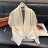 Spring Tencel Cotton Silk Scarf Fashion Classic Big Brand Style Square Scarf Shawl Women High-End Scarf Women