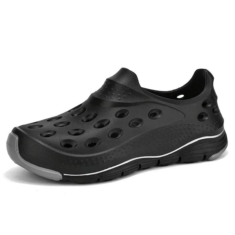 Slippers Fashionable Hole Shoes Summer Men's Popular Chameleon EVA Slippers Anti Slip Toe Capped Slippers