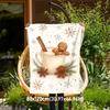 1PC Hot Chocolate Gingerbread manOutdoor Flannel Blanket - Soft Plush Decor for Picnics, Camping, Bedroom, Playroom, Office, or Lunch Break 1334A