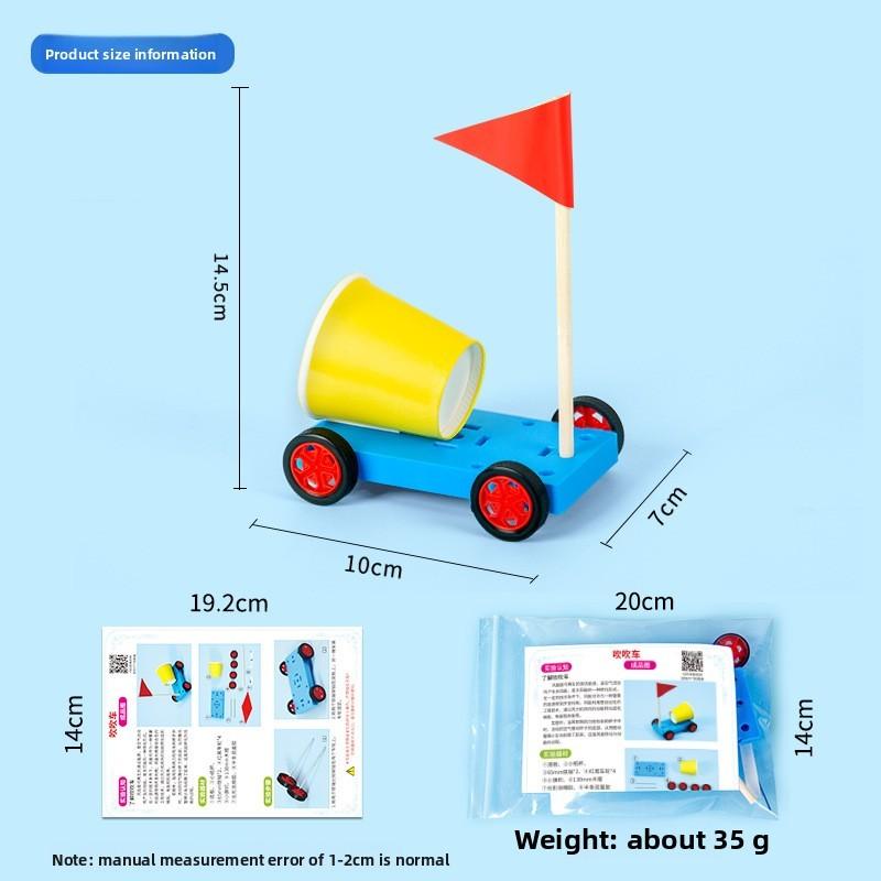 Science Experiment Diy Wind Car Kit For Kids Educational Physics Toy For Stem Learning