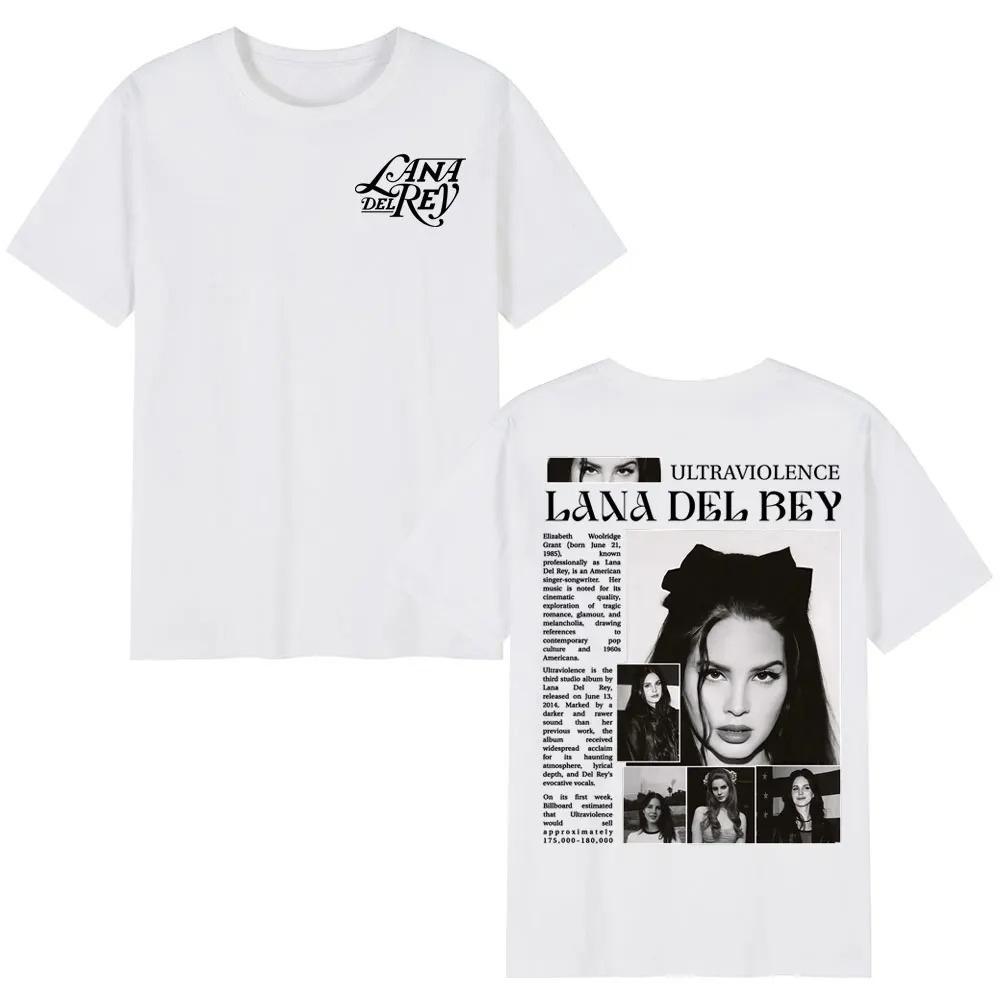 2026 Singer Lana Del Rey T Shirts Unisex Women Clothing Cotton Short Sleeve Oversized T Shirt Fashion Harajuku T-shirt Streetwear