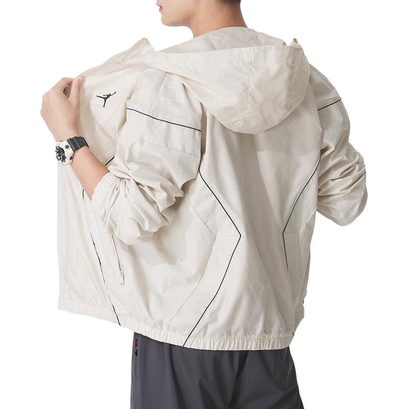 Jordan Brooklyn Sports Lifestyle Series Mikina s kapucí Prodyšná Módní Všestranná Bunda Pánská Bunda HV0555104