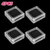 4pcs Small Acrylic Jewelry Boxes with Lids Mini Square Stone Box for Displaying Loose Diamonds Gemstones Transparent Display Box