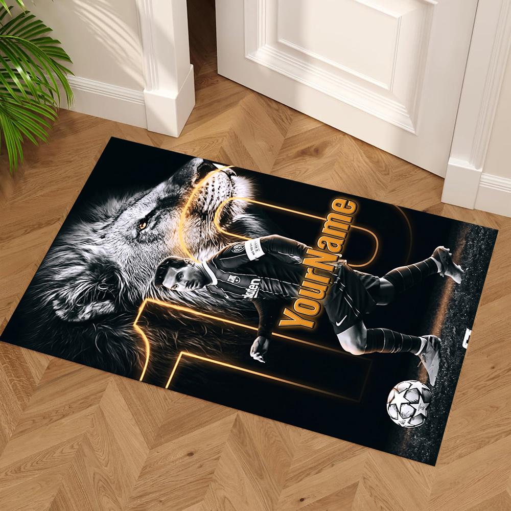 Messi Customize Your Name Carpet Perfect for Hallway Study room Entryway Bedrooms Anti-slip Rug Anime Office Decor