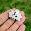 Natural Lapis Lazuli Gemstone Promise Flower Adjustable Ring 925 Sterling Silver