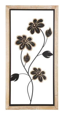 Wandpaneel aus Eisen und Holz Girish -A- Cm 30X2,5X60