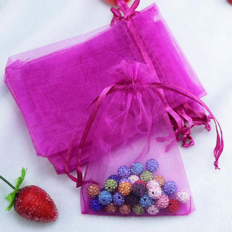 10pcs (9 Size) Gift Bag Jewelry Packaging Organza Bag Pouche Jewelry Packing Bag Birthday Party Decor Wedding Christmas Supplies