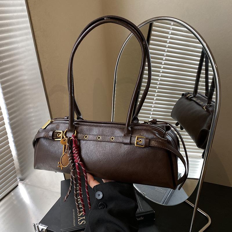 Niche Retro Baguette Bag Women's New Fashion Hand Carry Underarm Bag High-end Casual Shoulder Bag