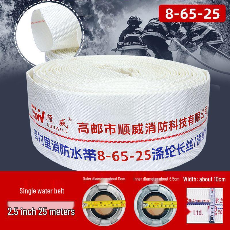 High Pressure 65ft Fire Hose & Hydrant Connector with Explosion-Proof Water Gun, 20/25m