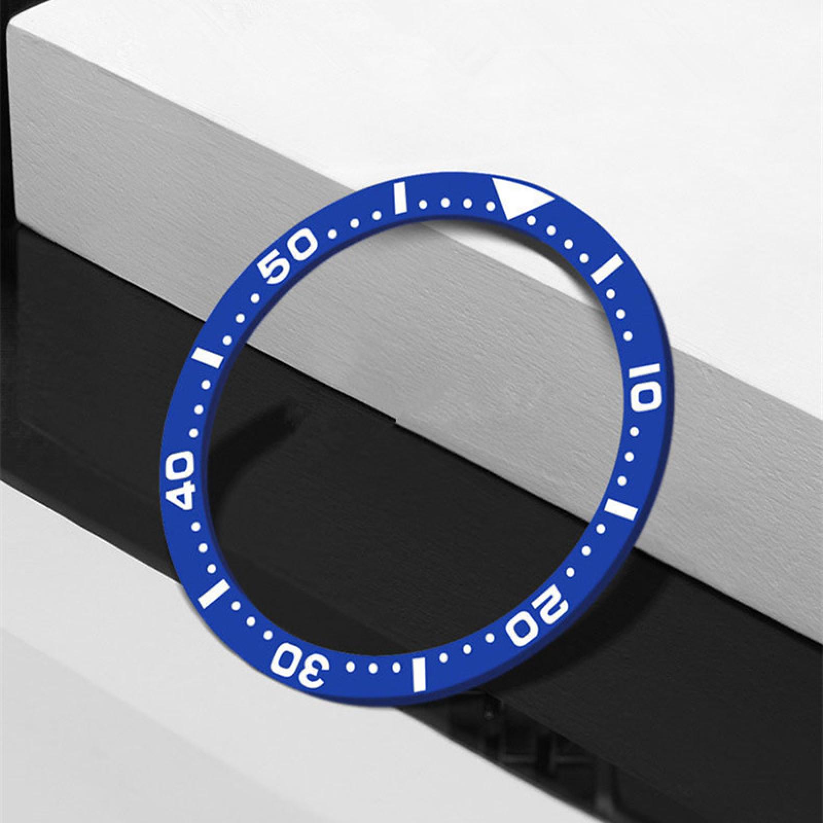 

38мм*31,5мм Плоская Люминесцентная Керамическая Вставка Безеля Часов Подходит для Корпусов Часов Серии SKX007 SKX009 SRPD SKX011 Механизм Детали Часового Кольца синий