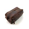 Genuine Buffalo Leather Toiletry Bag Travel Dopp Kit Shaving Case for Men Women