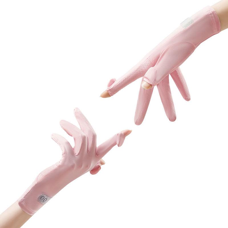 Women's Summer UV Protection Cycling Gloves - Breathable, Anti-Slip, Ice Silk, Thin Design