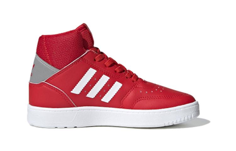 adidas Originals Drop Step 360 C Synthetic Leather High Top Kids' Skateboarding Shoes Red White FV7214