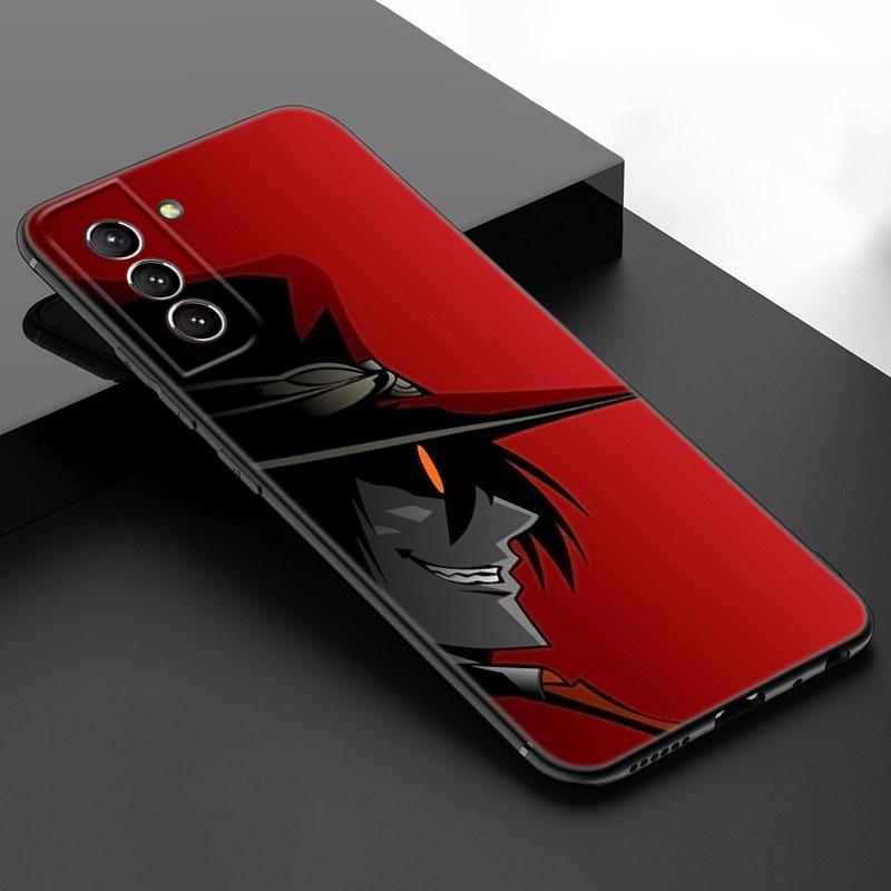 Anime Hellsing Black Silicone Phone Case For Samsung Galaxy S23 S21 S20 FE S24 S22 Ultra S10E S10 S9 S8 Plus