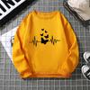 Verdicktes und gefüttertes Unisex-Sweatshirt mit Schmetterlingsprint 6933