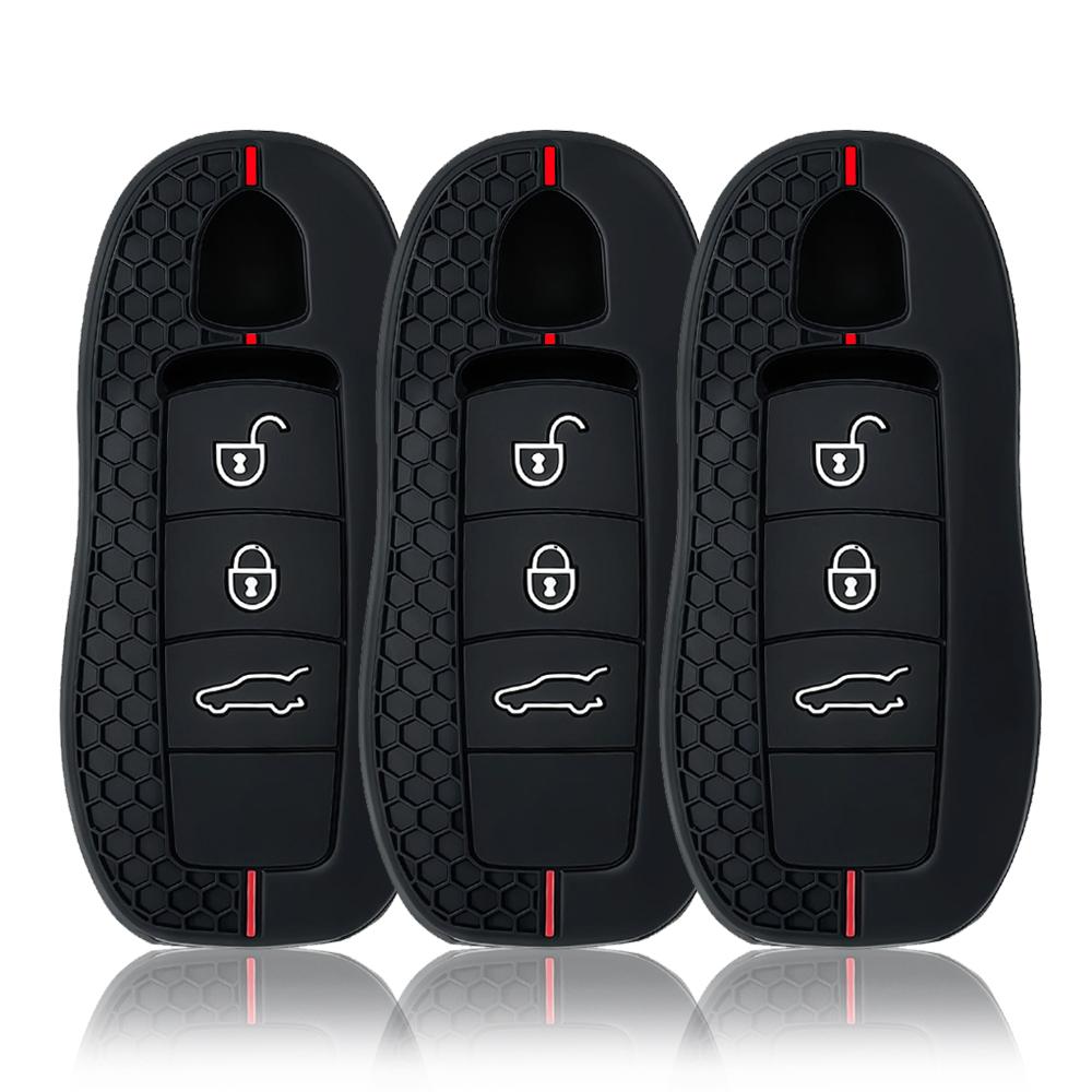 New Silicone Car Smart Remote Key Case Cover for Porsche Panamera Spyder Carrera Macan Boxster Cayman Cayenne 911 970 981 991