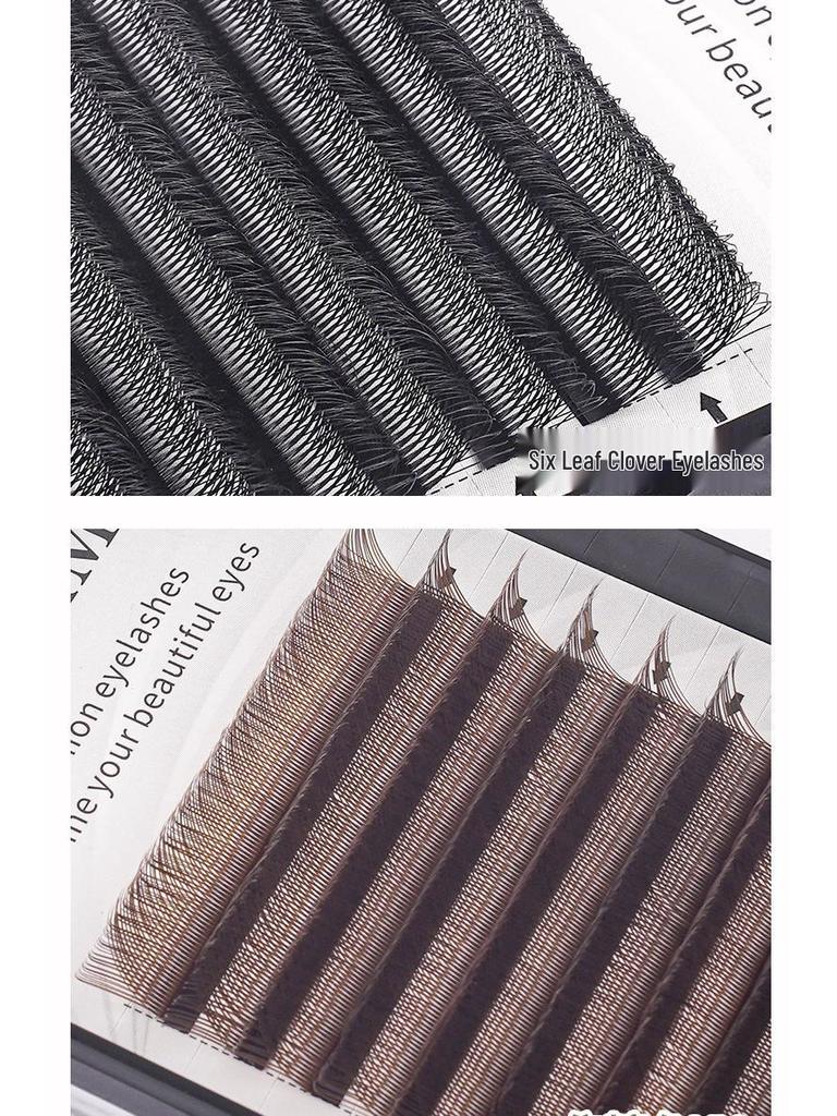 Natural Thick YY Eyelash Extensions - Large Capacity, Non-Scattered, Three-Leaf/Four-Leaf Design