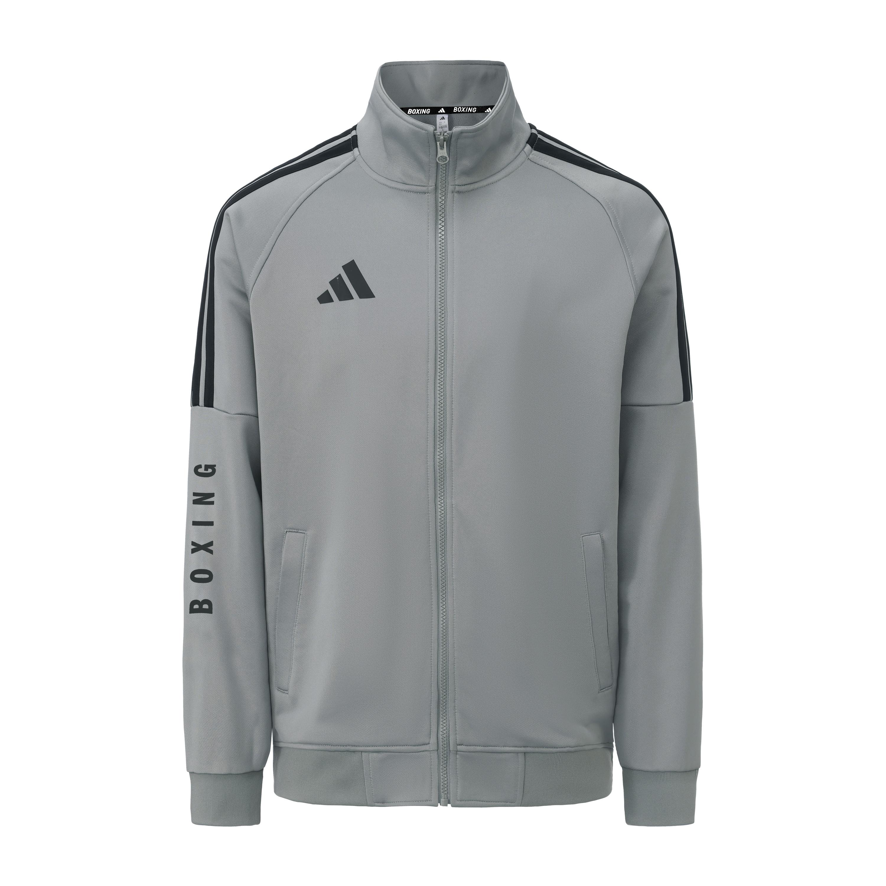 Adidas Серия Боксерская Полоски Классическая Повседневная Универсальная Ретро Классика Полосатая Куртка Унисекс Куртка Темно-серая TR30JR1BX-GYB S