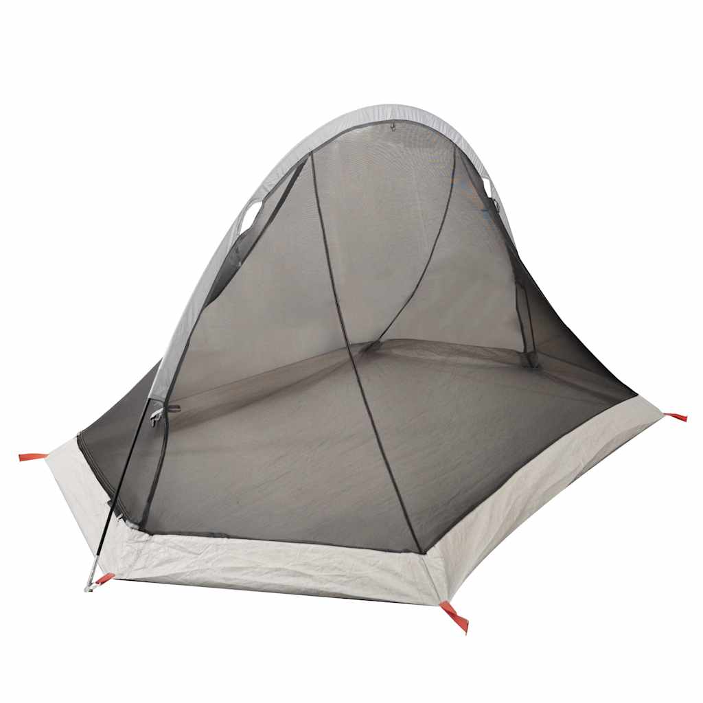 Dome Camping Tent for 2 Persons Gray and Orange Waterproof