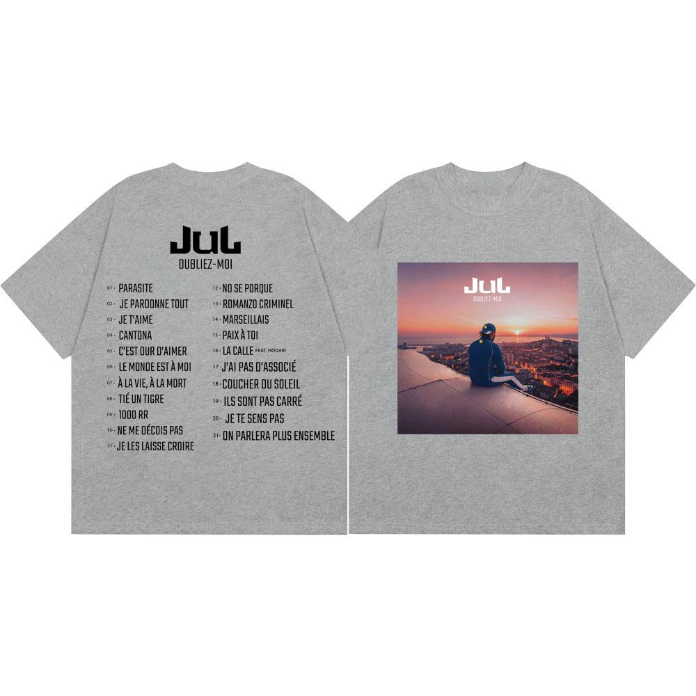 Rapper Jul Oubliez Moi Graphic T Shirts High Quality Fashion Short Sleeve T-shirts Men Women Clothing Harajuku Hip Hop T-shirt