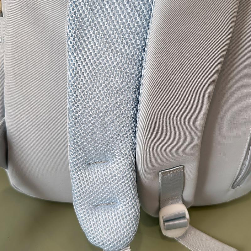 Sac d'école pour collégienne Sac à dos pour ordinateur à blocs de couleurs pour femmes Grande capacité Sac à dos pour livres