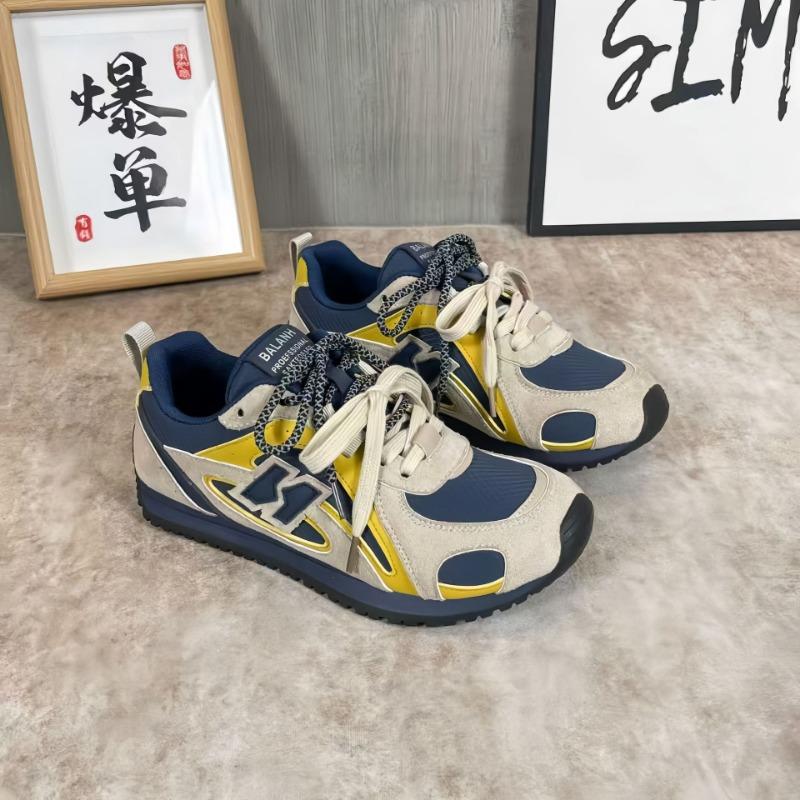 

Retro contrasting color splicing thick bottom women s new comfortable and versatile mesh surface breathable and casual 35 серый