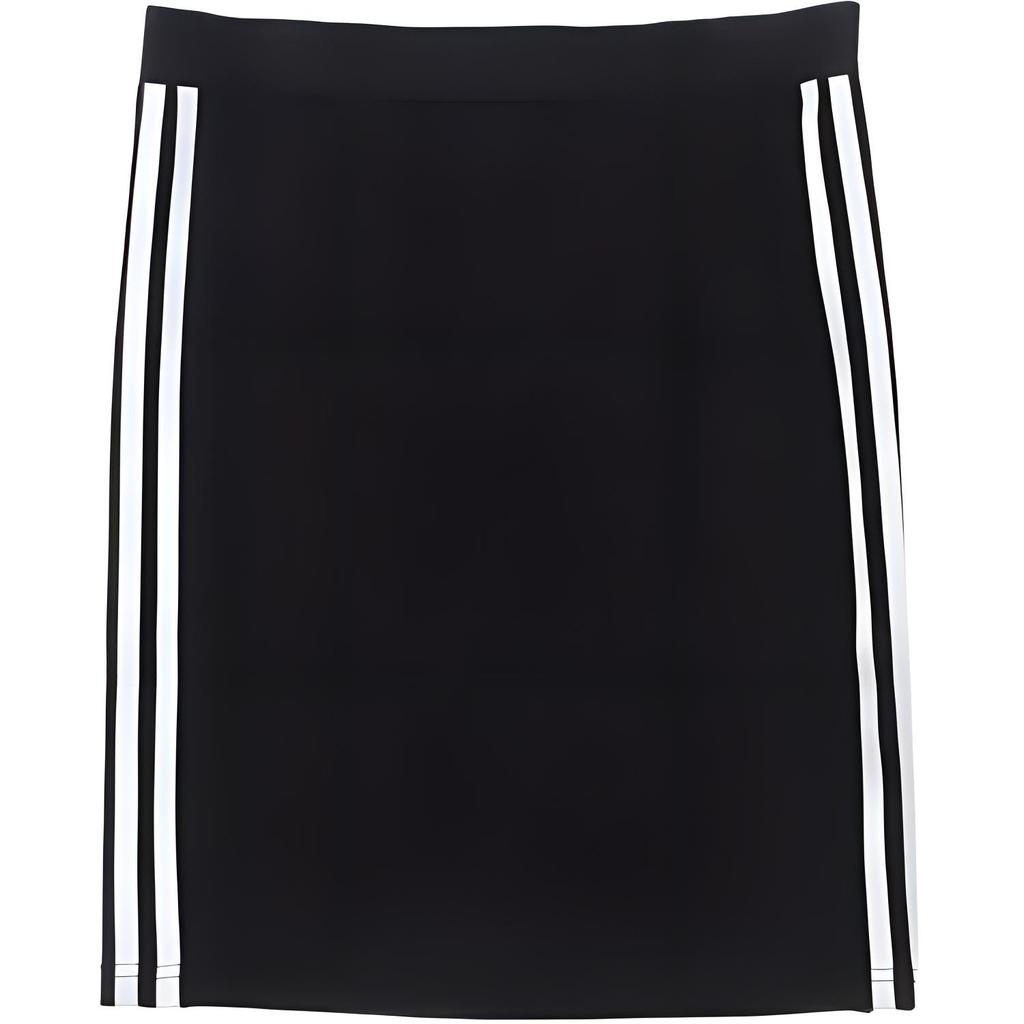 adidas Tight Stretch Mid-Waist Straight Casual Skirt Women Skirts Black BP6550