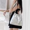 Y2K Drawstring Bow Bag: Soft Leather, Large Capacity, Cute Versatile Shoulder Commuter Bag (2025)