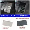 Vänsterstyrd Rostfritt Stål Bil Fotstöd Vänster Fotstöd Pedal Skyddskåpa Dekorpanel Tillbehör För Hyundai Tucson NX4 - 2025