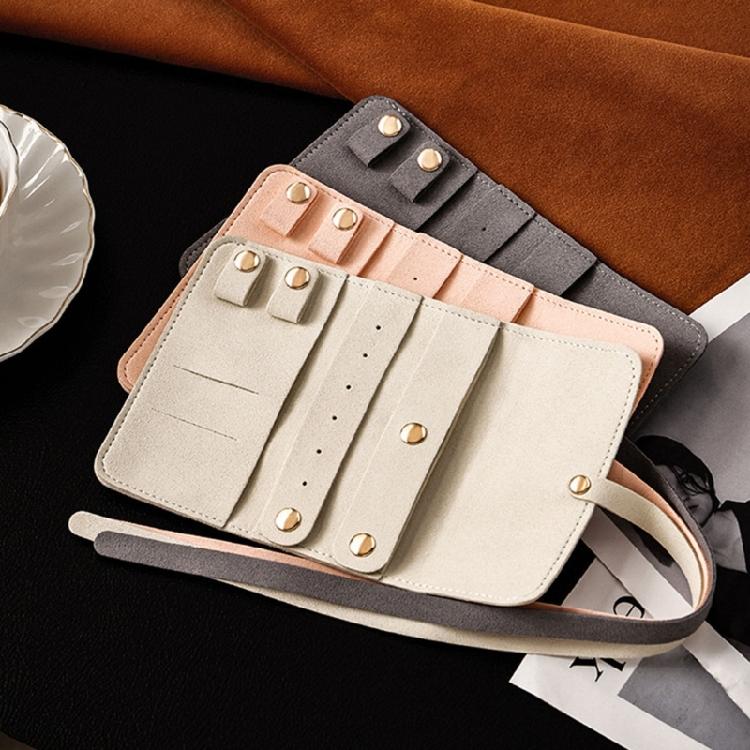 Jewelry Organizer Roll Premium Leather Multi Compartment Storage For Earrings Necklaces Rings Travel  Foldable Case