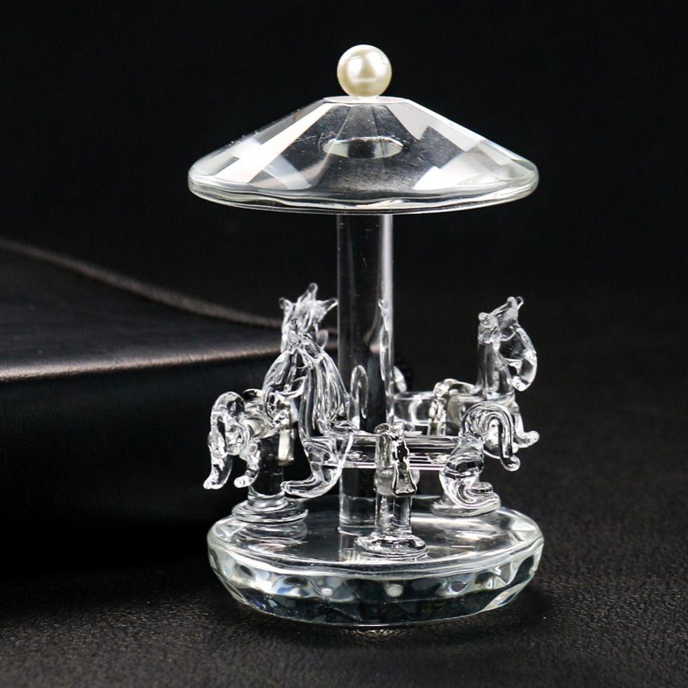 

С веревкой Хрустальная карусель Уникальное произведение искусства Карусель Миниатюры Карусель Скульптура День рождения Подарок