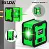 Mini 2-Line Green Laser Level - High Precision Floor-Mounted Projector