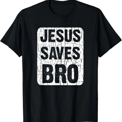 Jesus rettet Bro Einzigartiger Glaube Christliches distressed Geschenk T-Shirt