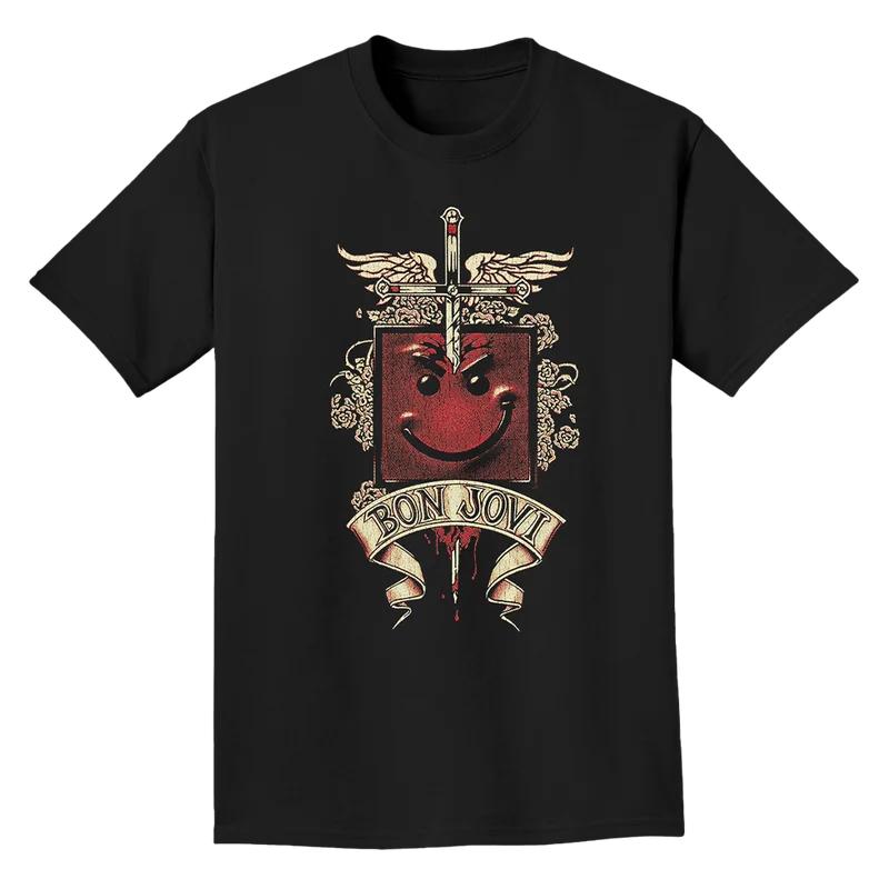

Rock Band Bon Jovi Cotton Album Cover Graphic Tshirt Unisex Women Unisex Shirts 2026 New Summer Spring Hiphop Y2k Fashion Shirt S