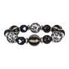 Hot Sale Amber Leopard Print Bead Stretch Bracelet Stainless Steel Waterproof Non-Fading Bracelet
