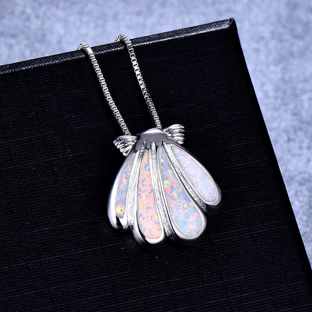 European and American Fashion Blue Australian Treasure Shell Necklace Feminine Temperament Personality Versatile High End Accessories