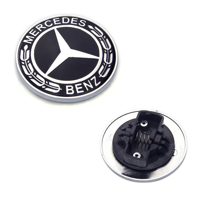 XKD1 Car Logo Front Engine Hood Emblem Metal Flat Badge for Mercedes Benz W212 W169 GLC GLA GLE W205 Interior Mouldings YQGB-BENC