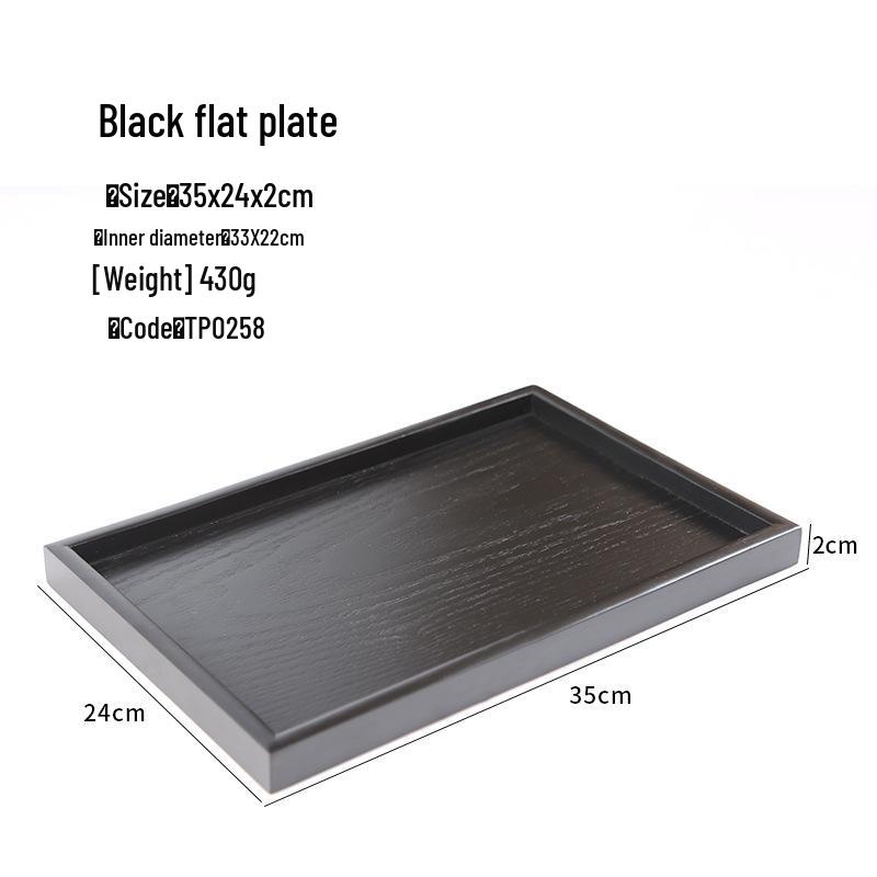 Handcrafted Japanese Orchid Rectangular Wooden Tea Tray with Custom Logo for Hotels and Restaurants