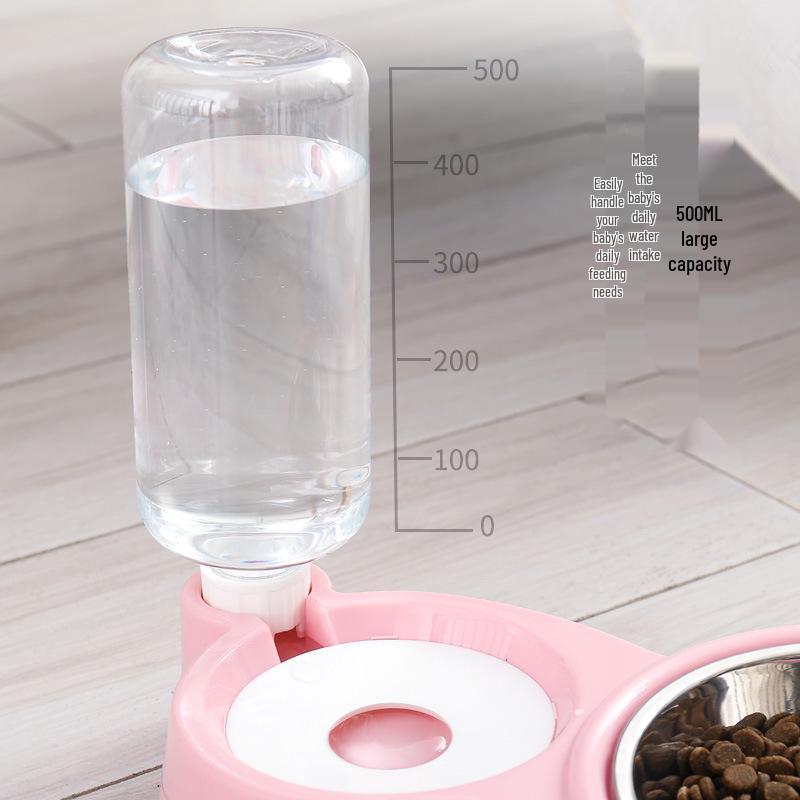 Pet Water & Food Dispenser: No Mess Cat & Dog Bowl