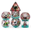 Cusdie Cute Animals DnD Dice Resin D4 D6 D8 D10 D% D12 D20 Polyhedral Dice Set for D&D Pathfinder Role Playing Table Board Games