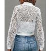 Lace Short Coat For Women Spring And Summer Thin Zipper Cardigan Long-sleeved Slim Fashion Versatile Solid Color Top