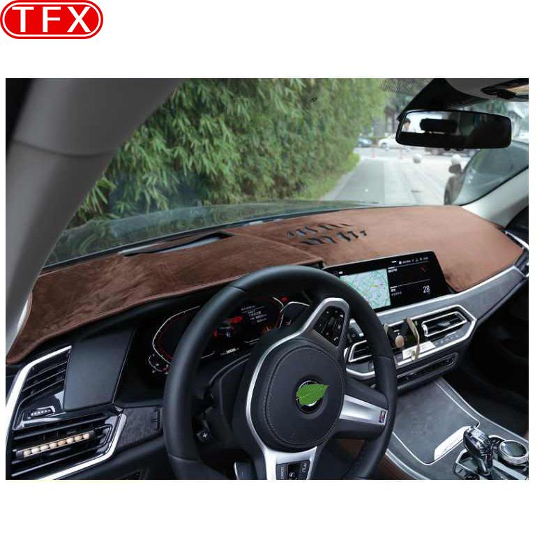 Flannel Anti Slip Anti UV Mat Dashboard Cover Pad Dashmat Carpet For BMW X5 X5M X6 X6M X7 G05 G06 G07 F15 F16 E70 E71 F85 F86