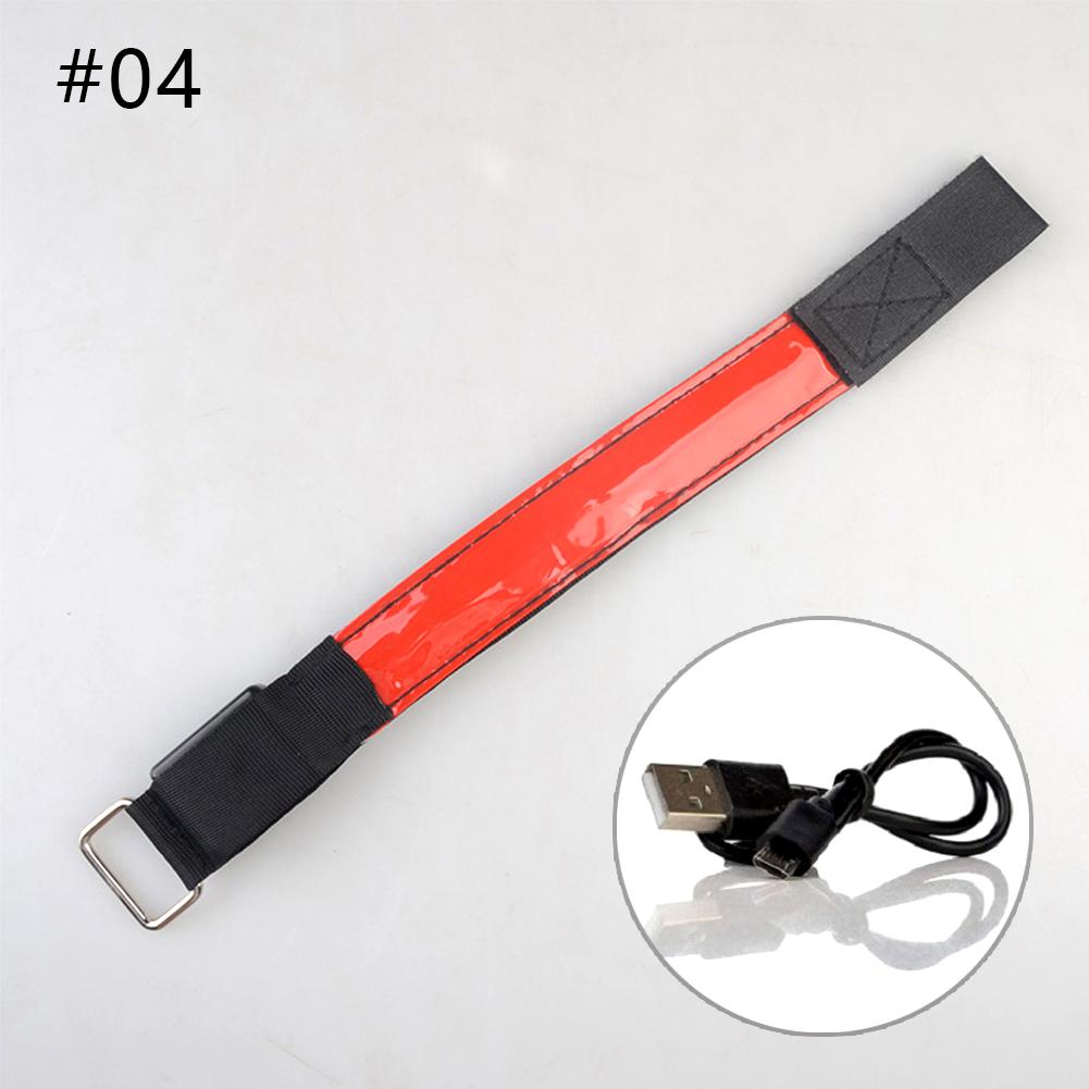 Night Running Armband LED Light Outdoor Sports USB Rechargeable Safety Belt Arm Leg Warning Wristband Cycling Bike Bicycle Light