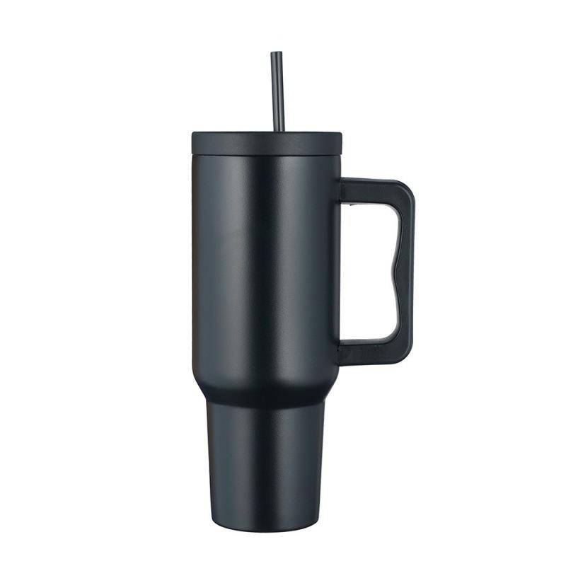 40 Oz Tumbler With Handle Straw Sealed And Leak-Proof Large Capacity Stainless Steel Coffee Cups Bottles Water Thermal Bottle