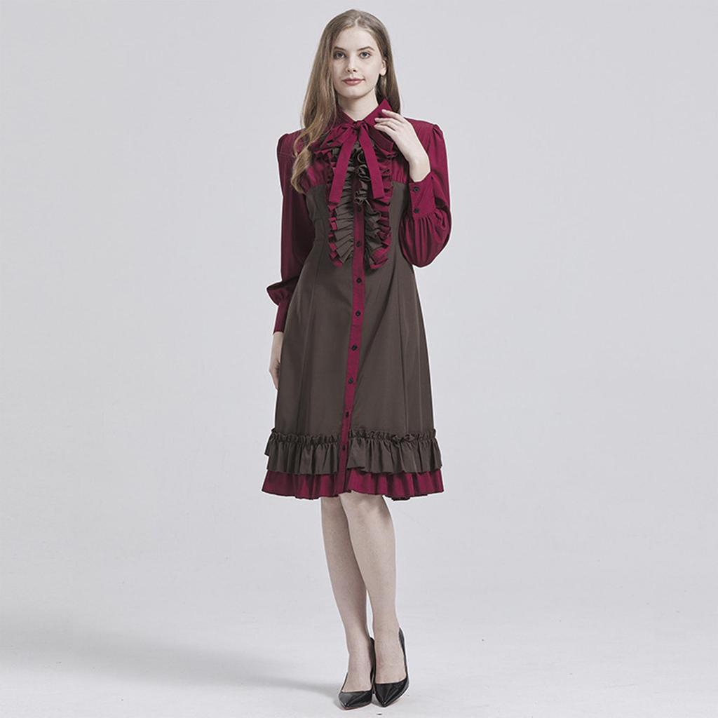 Plus Size Medieval Court Halloween Dress with Irregular Hem