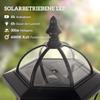 2 PCS 1.3M Garden Solar Lamp Post Lights Solar Powered LED Lantern Patio Pathway Walkway Outdoor Water-Resist Auto Switch 6 Hours Black