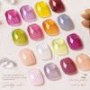 Nagellack-Farbkleber, ein komplettes Set aus transparentem Jelly Ice-Farbkleber für Nagelstudios, spezieller Phototherapie-Nagellackkleber